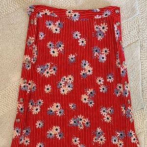 Madewell Side-Button Skirt in Daisy Society